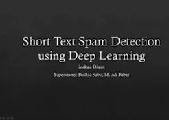 Short Text Spam Detection using Deep Learning